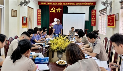 Viện KSND quận Nam Từ Liêm kiểm sát trực tiếp tại Chi cục thi hành án...